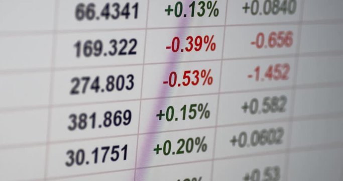 Trading terminal. Time-lapse.