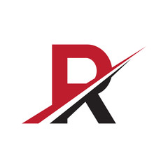 initial letter logo swoosh r