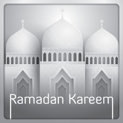3d Vector Mosque Muslim Monochrome Graphics Ramadan Kareem