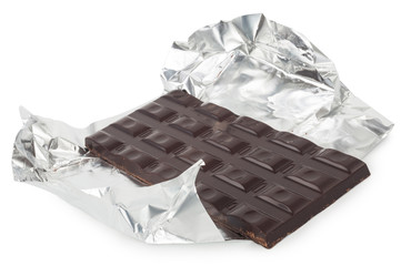 Chocolate bar in foil