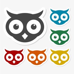 Owl sticker set