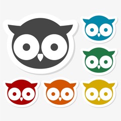 Owl sticker set