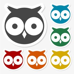 Owl sticker set