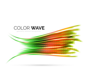 Glossy wave isolated on white background 