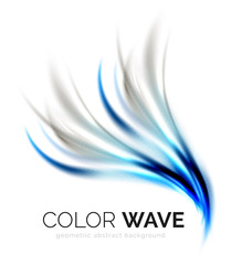 Abstract color wave design element