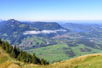 Ausblick vom Grünten auf Immenstadt und den Alpsee