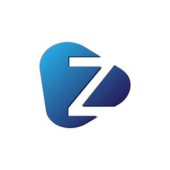initial letter logo trianggle rounded z