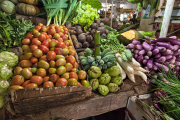 Fresh and organic vegetables at farmers market