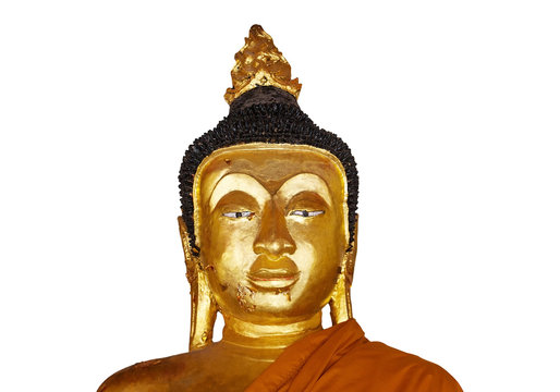 Image of old buddha isolated