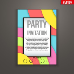 Design of template Invitation flyer or presentation. 