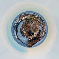Planet of helgoland city from hill