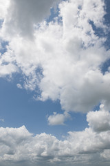 white clouds in blue sky