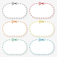 Blank white advertising coupon cut from sheet of paper