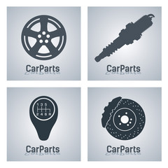 Car Parts 2 - simple - icon - obrazy, fototapety, plakaty