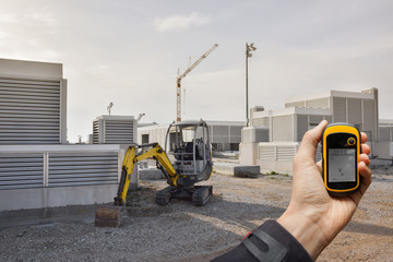 finding the right position inside a construction site via gps © TonelloPhotography
