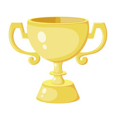 Gold Cup winner in Cartoon style. Gold Cup - the award winner of