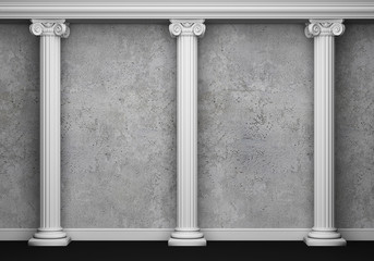 Fototapeta premium Classic interior with column. 3d rendering