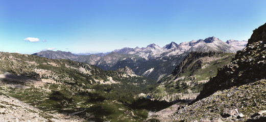 Circuit of the closed of the collar of Barrat, park of Mercantour, department of Alpes-Maritimes, France