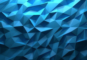 Blue color triangle geometrical background - obrazy, fototapety, plakaty