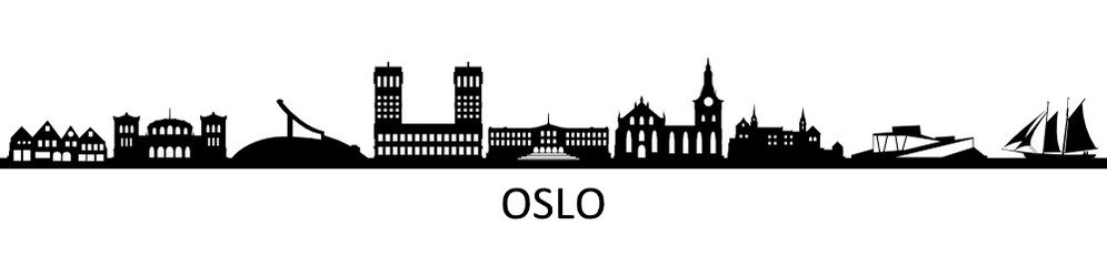 Skyline Oslo - obrazy, fototapety, plakaty