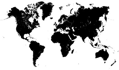 Obraz premium Ilustracja polityczna mapa świata