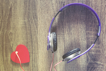 Listen to your heart. Love music concept