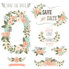 Vintage Rustic Floral Wreath