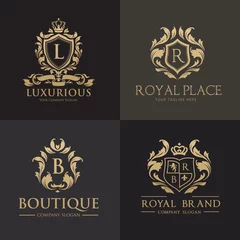 Fotobehang Luxe logoset, best geselecteerde collectie voor hotel- en modemerkidentiteit © TWINS DESIGN STUDIO
