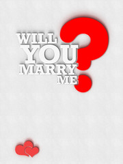 Will you marry me - Typo Herz