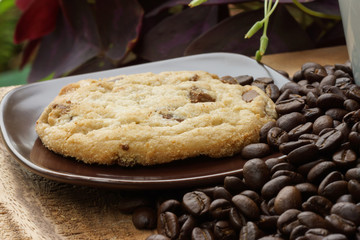 Milk chocolate macadamia, Chocolate chunk crispy cookies.