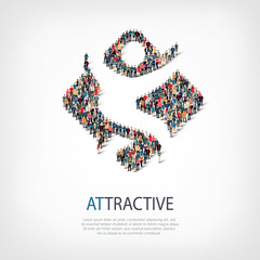attractive people sign 3d