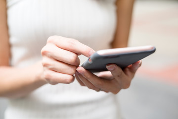 Woman using mobile phone