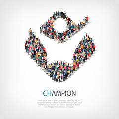 champion people sign 3d