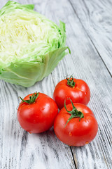 Cabbage and tomatoes