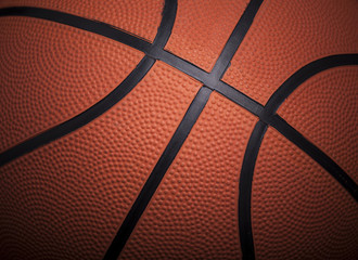 Closeup of a basketball ball background