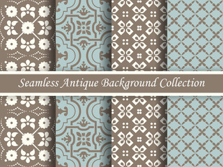 Antique seamless brown background collection_115
