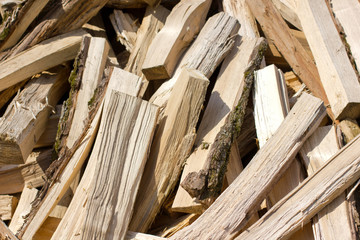 pile of chopped firewood