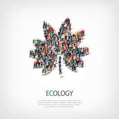 ecology people sign 3d