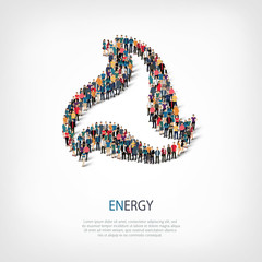 energy people sign 3d