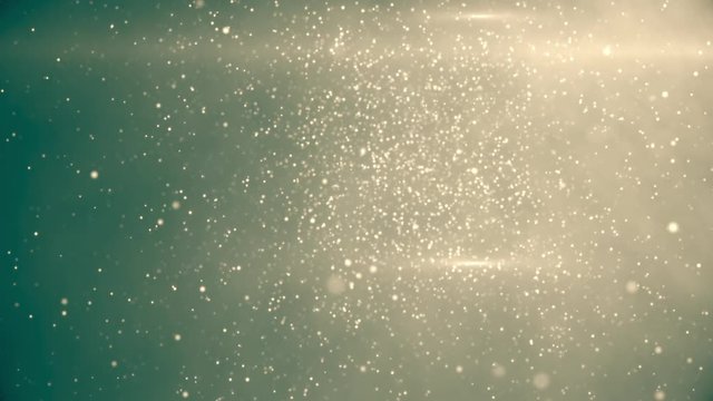 Slow motion of the blurred and glowing particles.