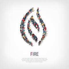 fire people sign 3d