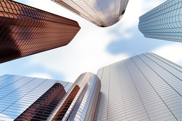 Skyscraper skyline, 3d