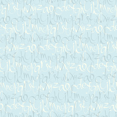 Seamless pattern with hand drawn letters