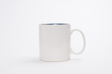 white mug isolated on white background.