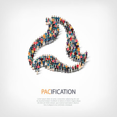 pacification people sign 3d