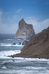 Fototapeta na wymiar Rocks on coast of Benijo
