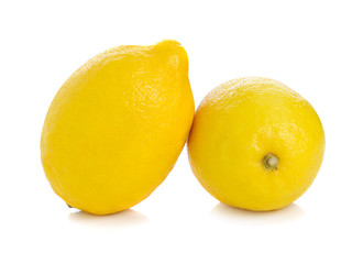 Fresh lemon isolated on white