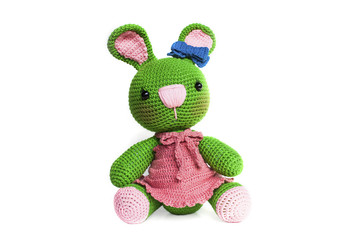 Handmade crochet Grandfather doll.