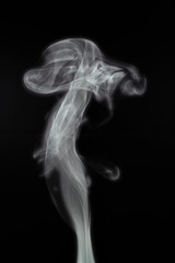 Obraz premium White smoke isolated on black