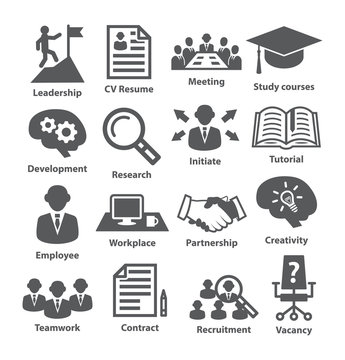 Business Management Icons. Pack 20.